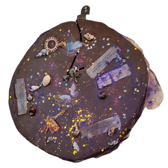 Resin Wood Wall Art Butterflys Fortunes Shells Gears - Picture 4 of 5